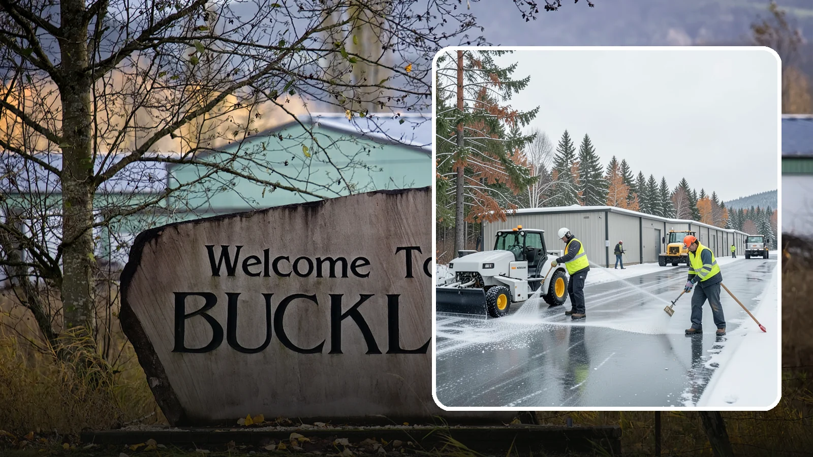 Self-Storage Facility Deicing in Buckley, Pierce County, WA - Deicing for self-storage facilities, keeping drive aisles, unit approaches, and office entrances safe for customers hauling...