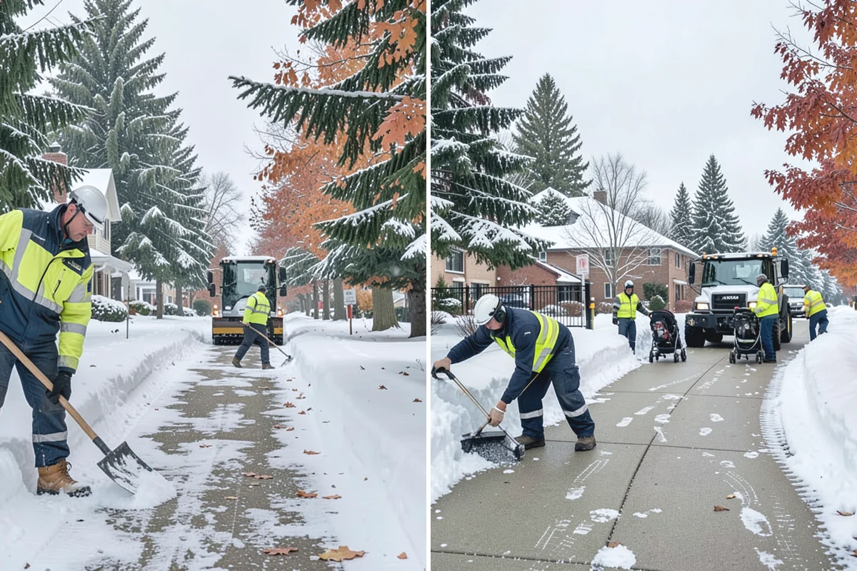 Self-Storage Facility Deicing in Buckley, Pierce County, WA - Map drive aisles, busy unit rows, and the office entrance