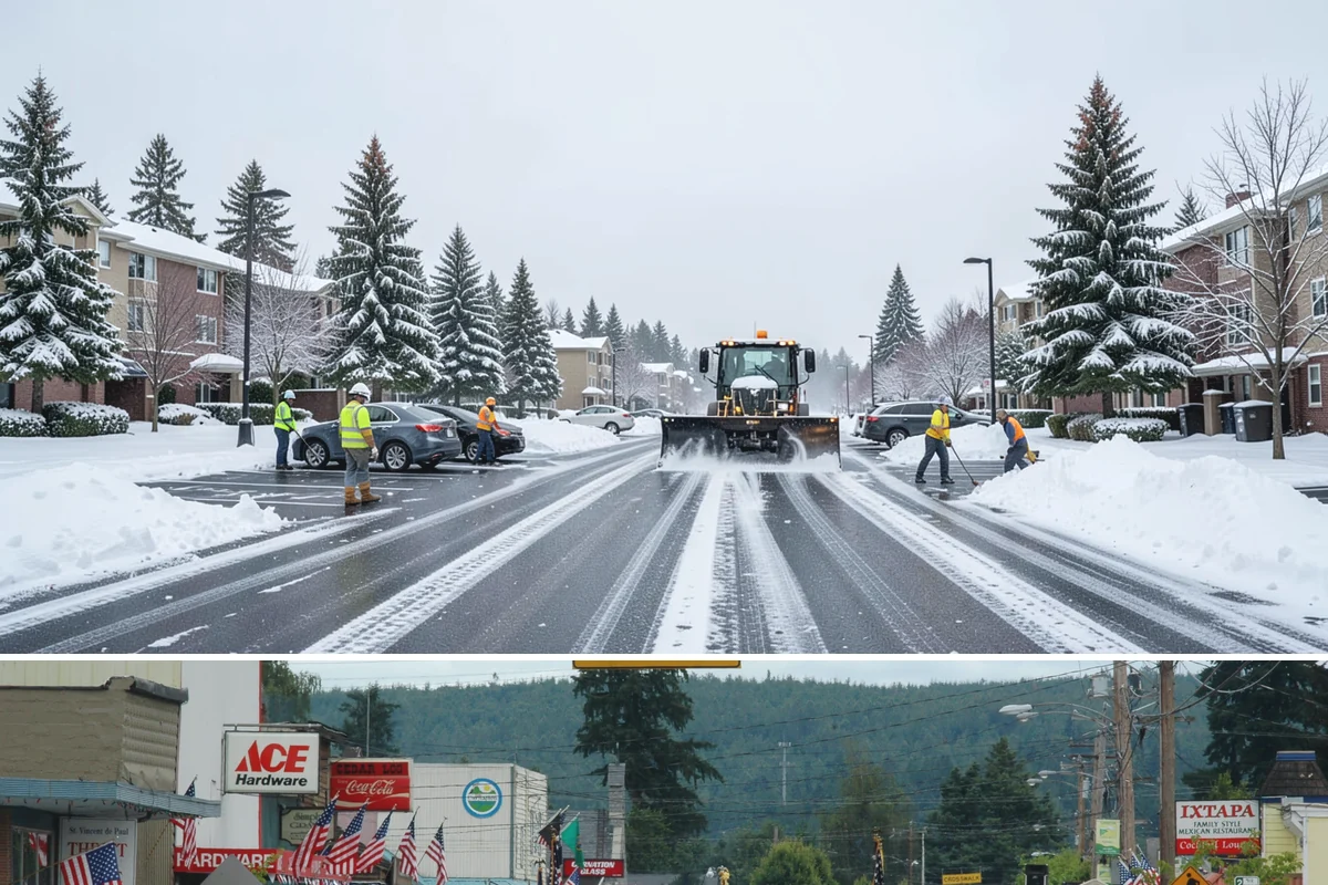 Self-Storage Facility Deicing in Carnation, King County, WA - Deicing runs through winter, with added attention during freezing-rain events that glaze the facility's exposed drive aisles...