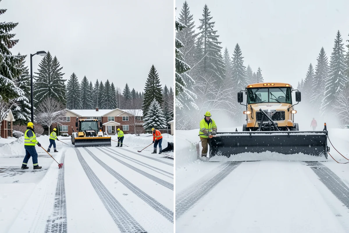 Self-Storage Facility Deicing in Clyde Hill, King County, WA - Map drive aisles, busy unit rows, and the office entrance