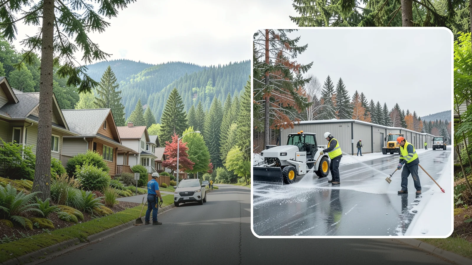 Self-Storage Facility Deicing in Darrington, Snohomish County, WA - Deicing for self-storage facilities, keeping drive aisles, unit approaches, and office entrances safe for customers hauling...