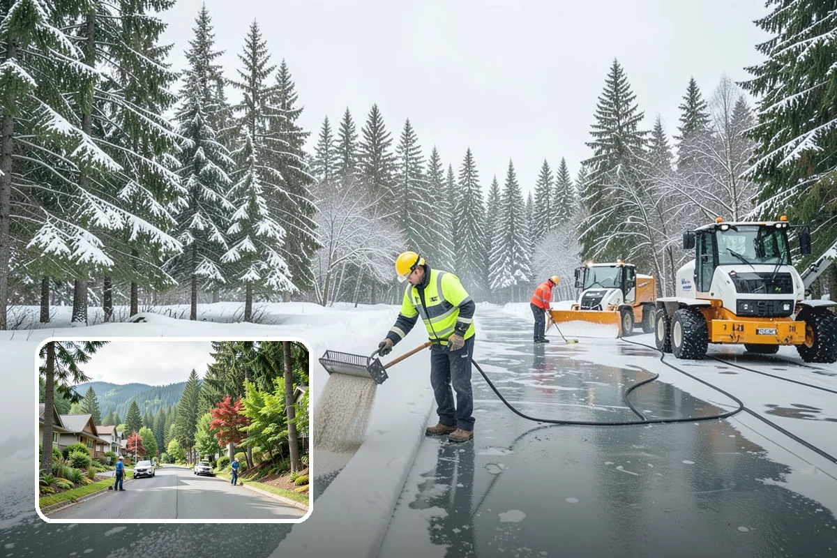 Self-Storage Facility Deicing in Darrington, Snohomish County, WA - Keeps customers safe hauling carts to storage units