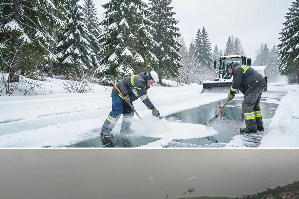 Self-Storage Facility Deicing in Des Moines, King County, WA - Deicing runs through winter, with added attention during freezing-rain events that glaze the facility's exposed drive aisles...
