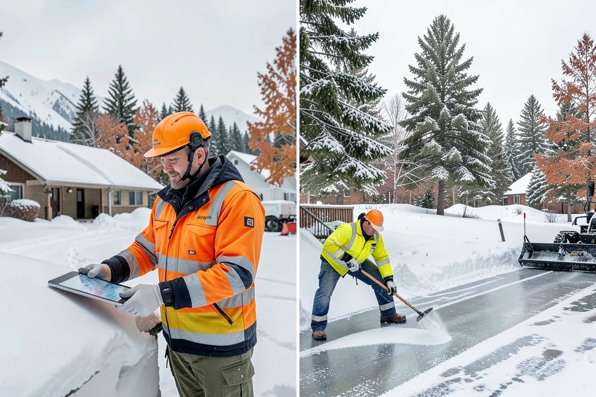 Self-Storage Facility Deicing in DuPont, Pierce County, WA - Map drive aisles, busy unit rows, and the office entrance