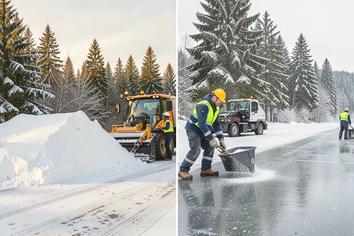 Self-Storage Facility Deicing in Edmonds, Snohomish County, WA - Map drive aisles, busy unit rows, and the office entrance