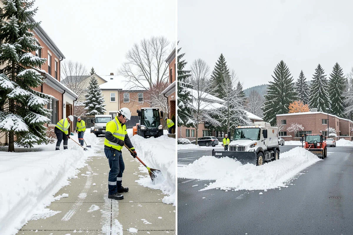 Self-Storage Facility Deicing in Federal Way, King County, WA - Map drive aisles, busy unit rows, and the office entrance