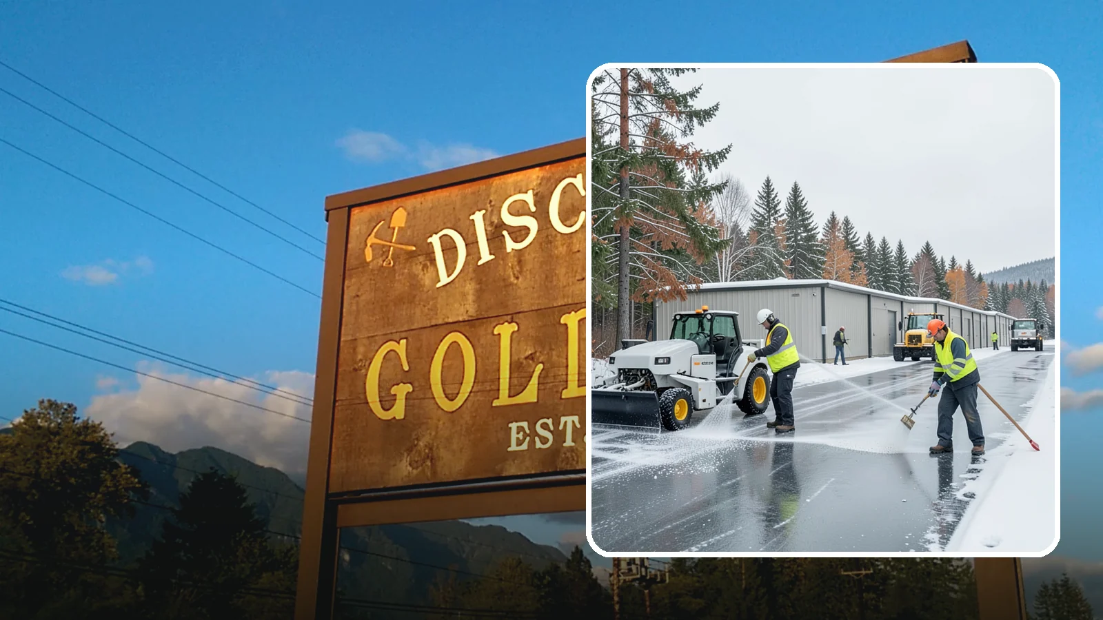 Self-Storage Facility Deicing in Gold Bar, Snohomish County, WA - Deicing for self-storage facilities, keeping drive aisles, unit approaches, and office entrances safe for customers hauling...