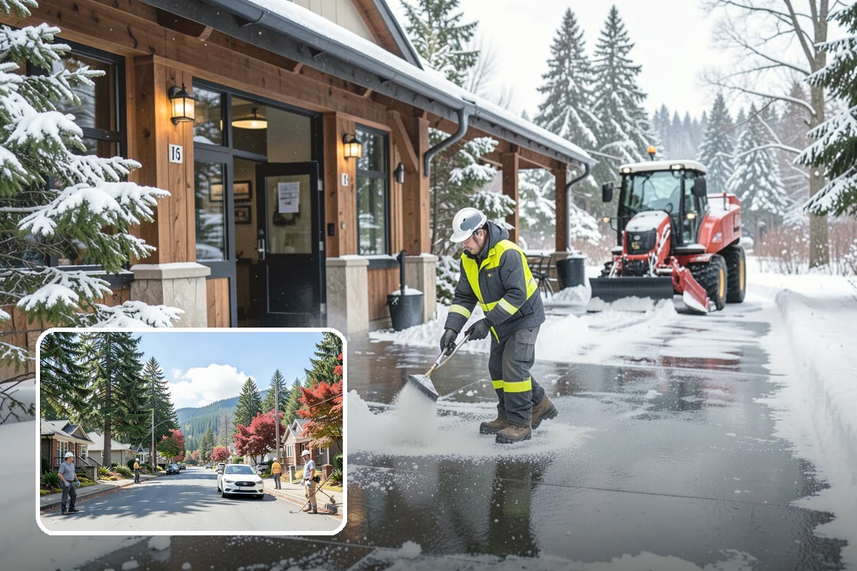 Self-Storage Facility Deicing in Hunts Point, King County, WA - Keeps customers safe hauling carts to storage units