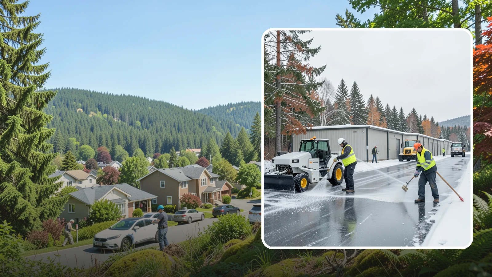 Self-Storage Facility Deicing in Index, Snohomish County, WA - Deicing for self-storage facilities, keeping drive aisles, unit approaches, and office entrances safe for customers hauling...