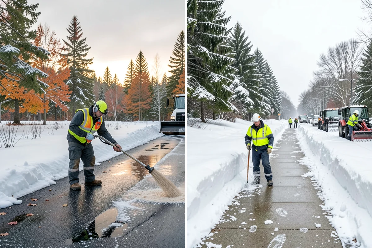 Self-Storage Facility Deicing in Kenmore, King County, WA - Map drive aisles, busy unit rows, and the office entrance