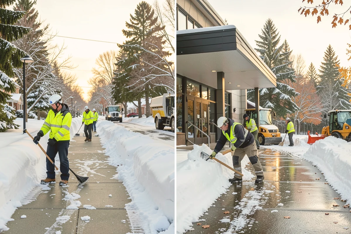 Self-Storage Facility Deicing in Kirkland, King County, WA - Map drive aisles, busy unit rows, and the office entrance