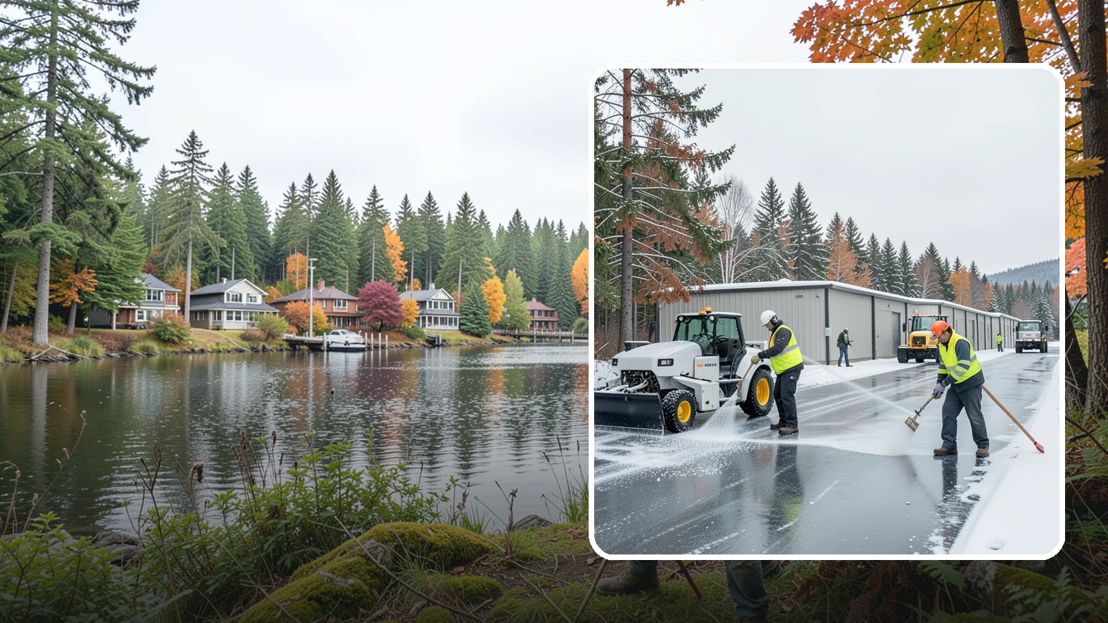 Self-Storage Facility Deicing in La Conner, Skagit County, WA - Deicing for self-storage facilities, keeping drive aisles, unit approaches, and office entrances safe for customers hauling...