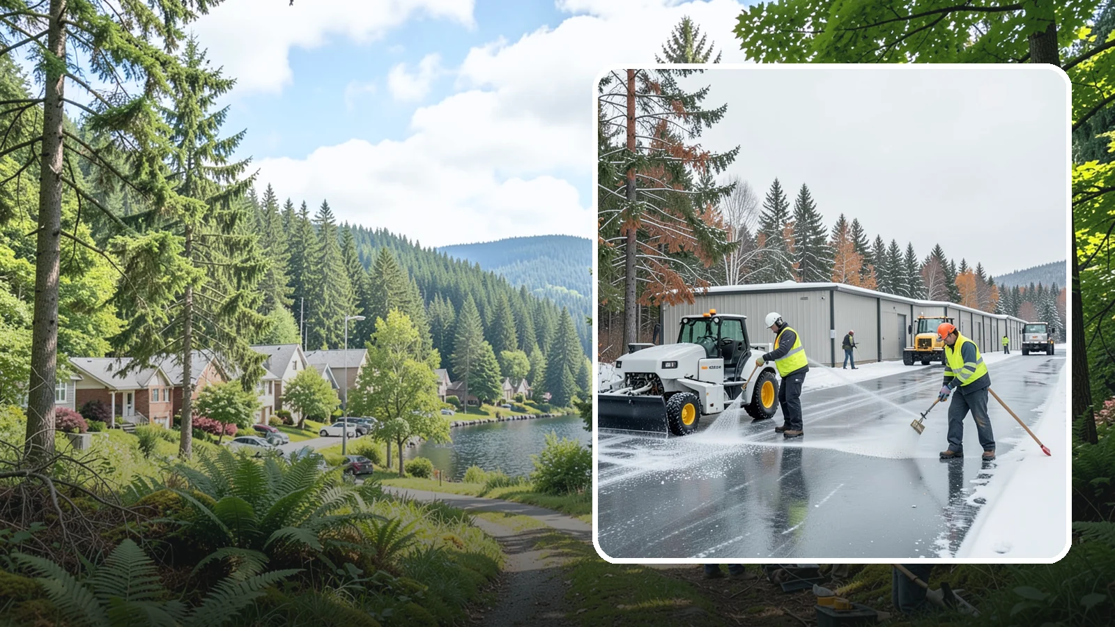 Self-Storage Facility Deicing in Lake Forest Park, King County, WA - Deicing for self-storage facilities, keeping drive aisles, unit approaches, and office entrances safe for customers hauling...