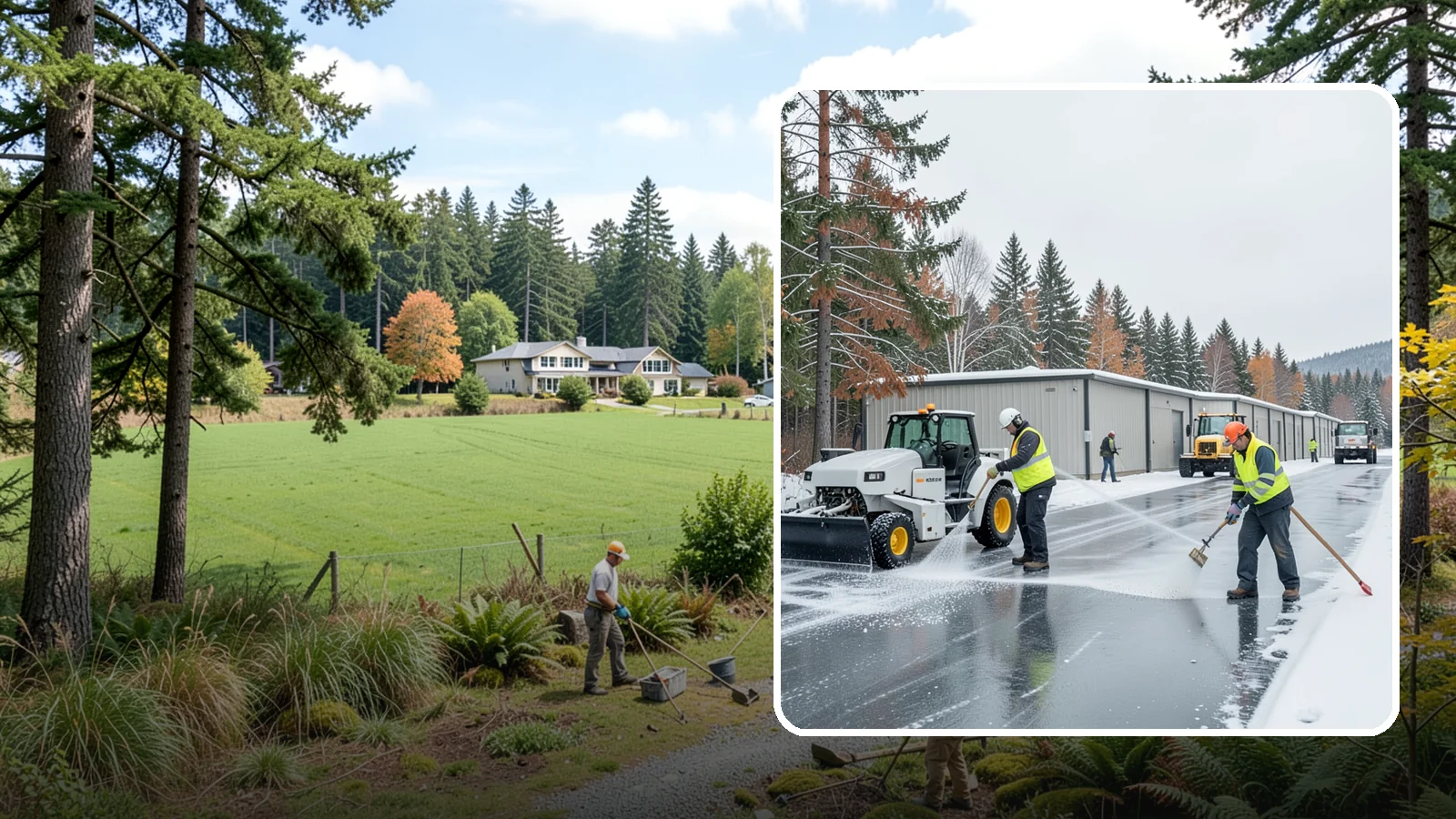Self-Storage Facility Deicing in Lyman, Skagit County, WA - Deicing for self-storage facilities, keeping drive aisles, unit approaches, and office entrances safe for customers hauling...