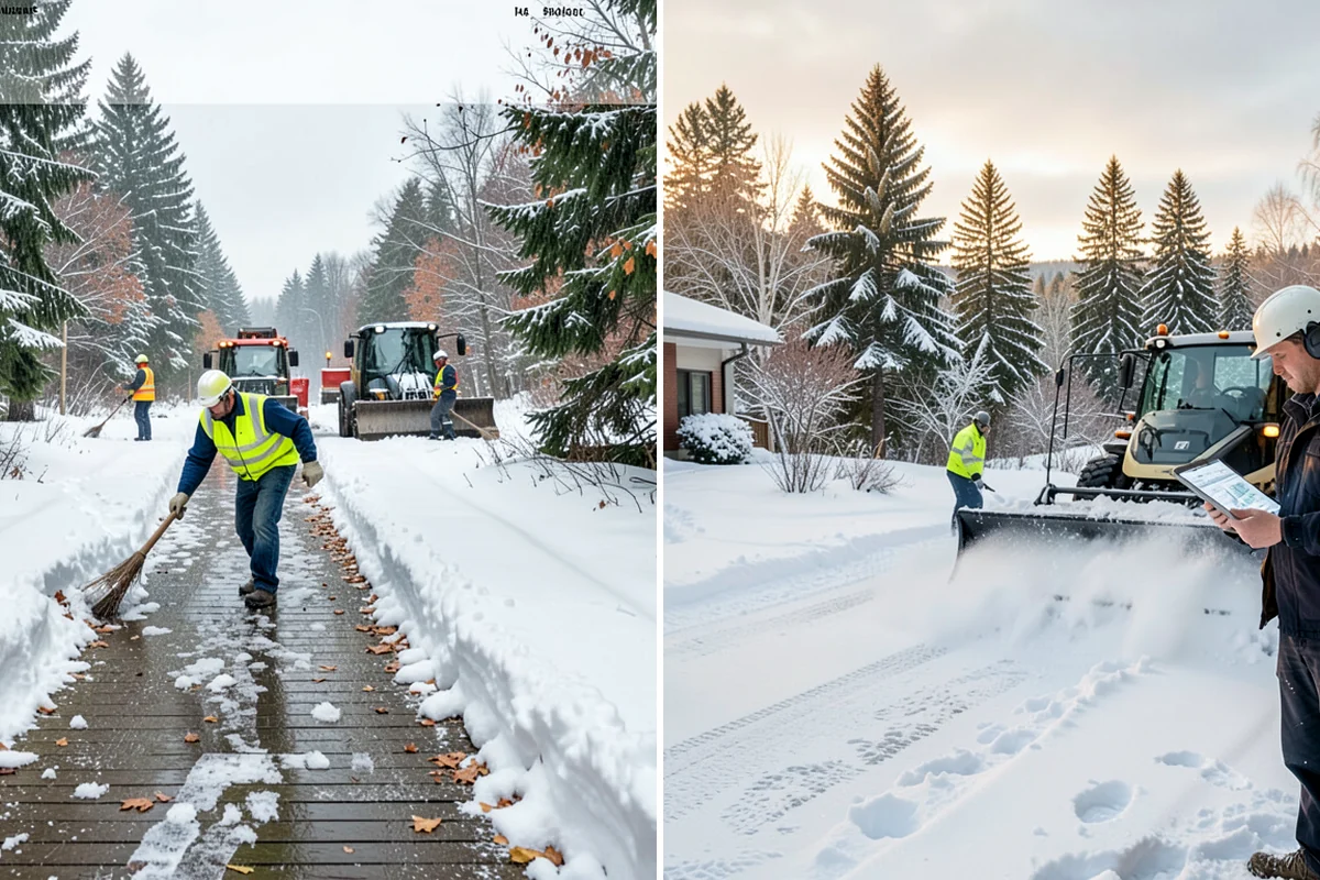 Self-Storage Facility Deicing in Lyman, Skagit County, WA - Map drive aisles, busy unit rows, and the office entrance