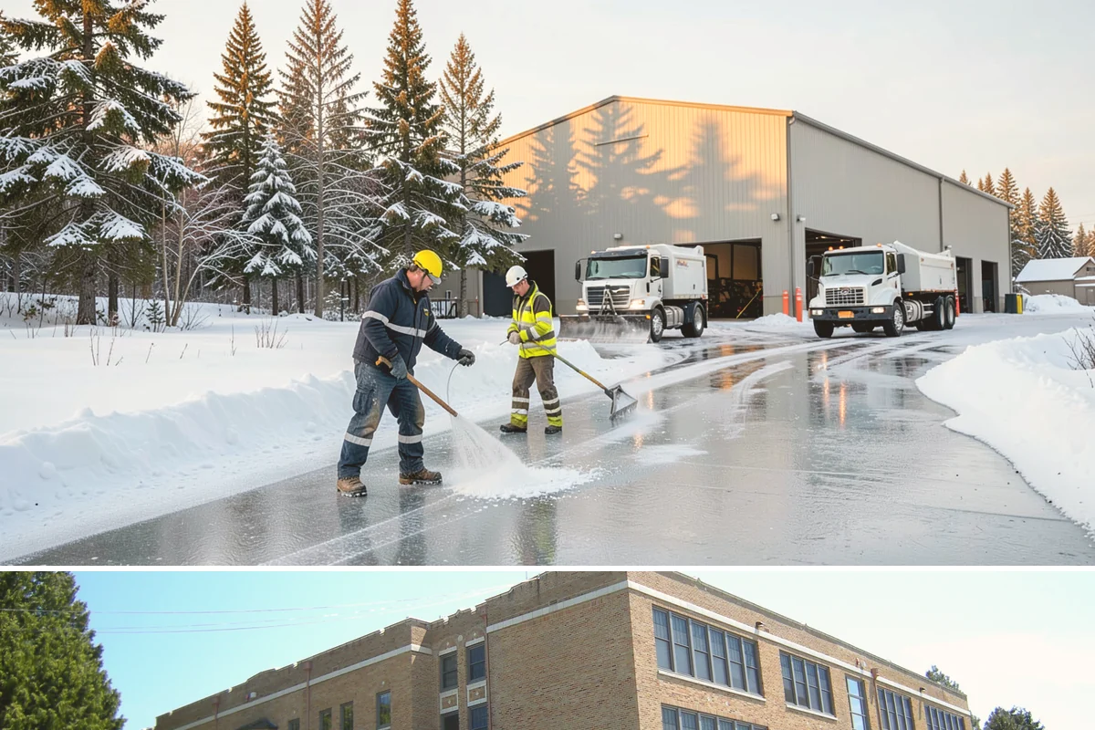 Self-Storage Facility Deicing in Maple Valley, King County, WA - Deicing runs through winter, with added attention during freezing-rain events that glaze the facility's exposed drive aisles...