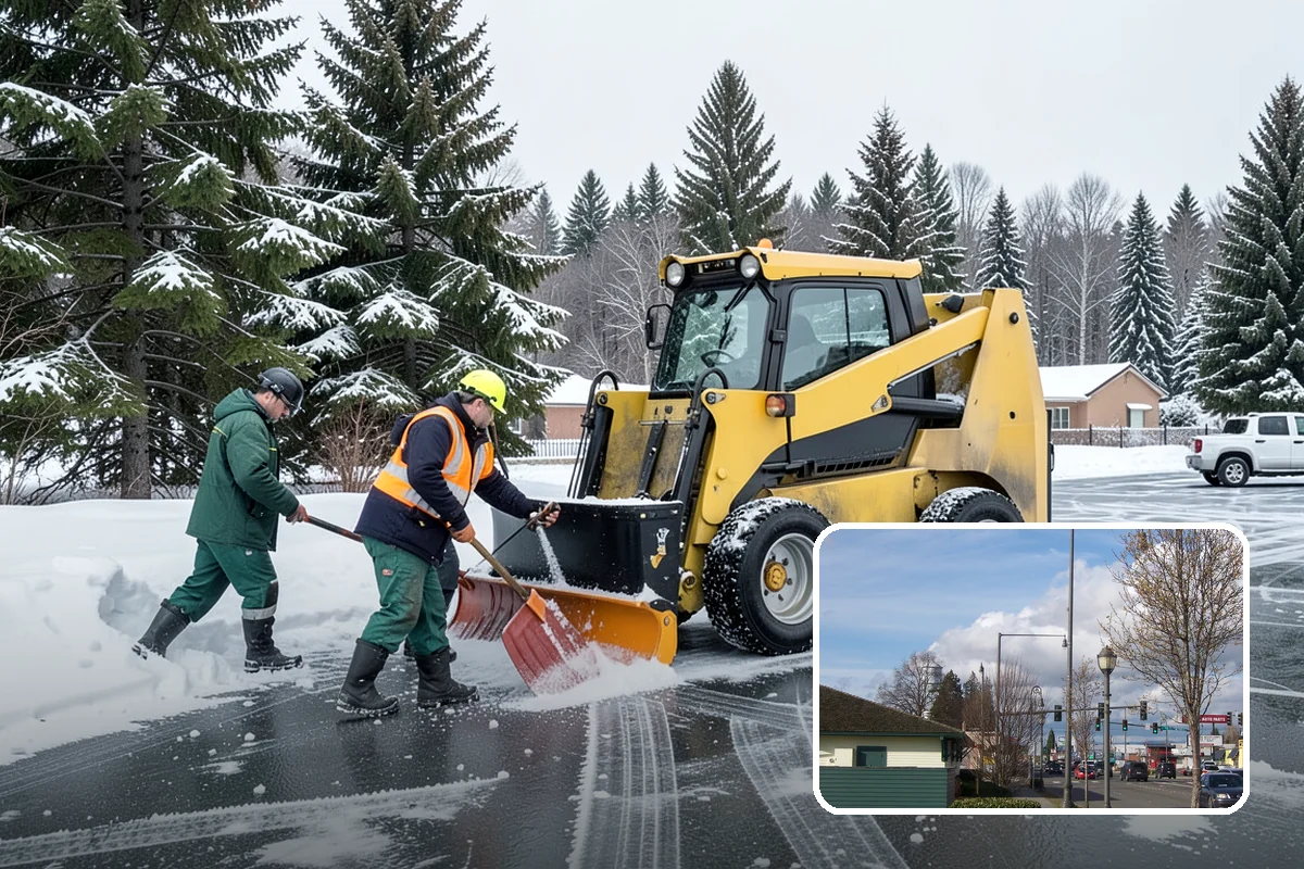 Self-Storage Facility Deicing in Marysville, Snohomish County, WA - Keeps customers safe hauling carts to storage units