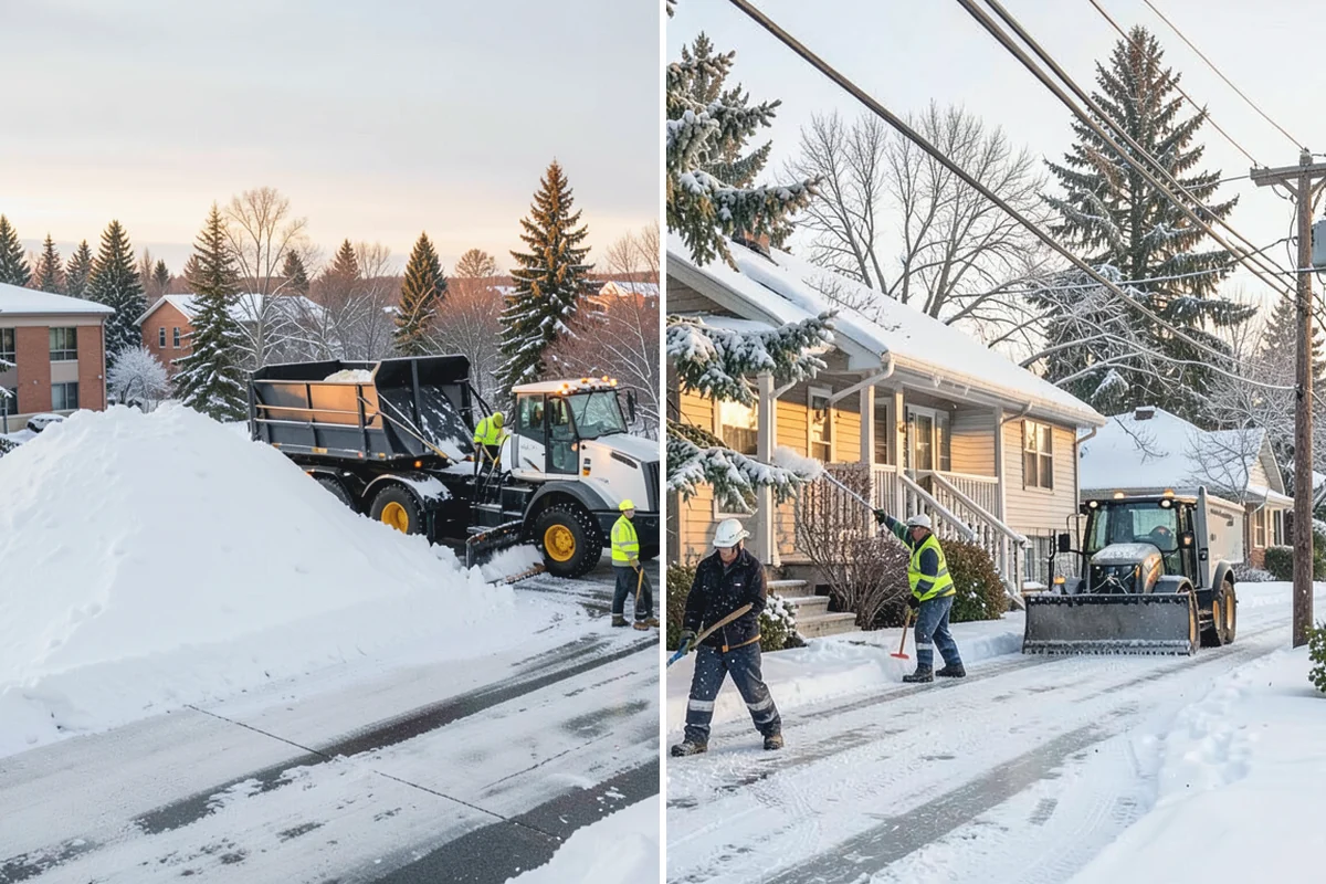 Self-Storage Facility Deicing in Marysville, Snohomish County, WA - Map drive aisles, busy unit rows, and the office entrance