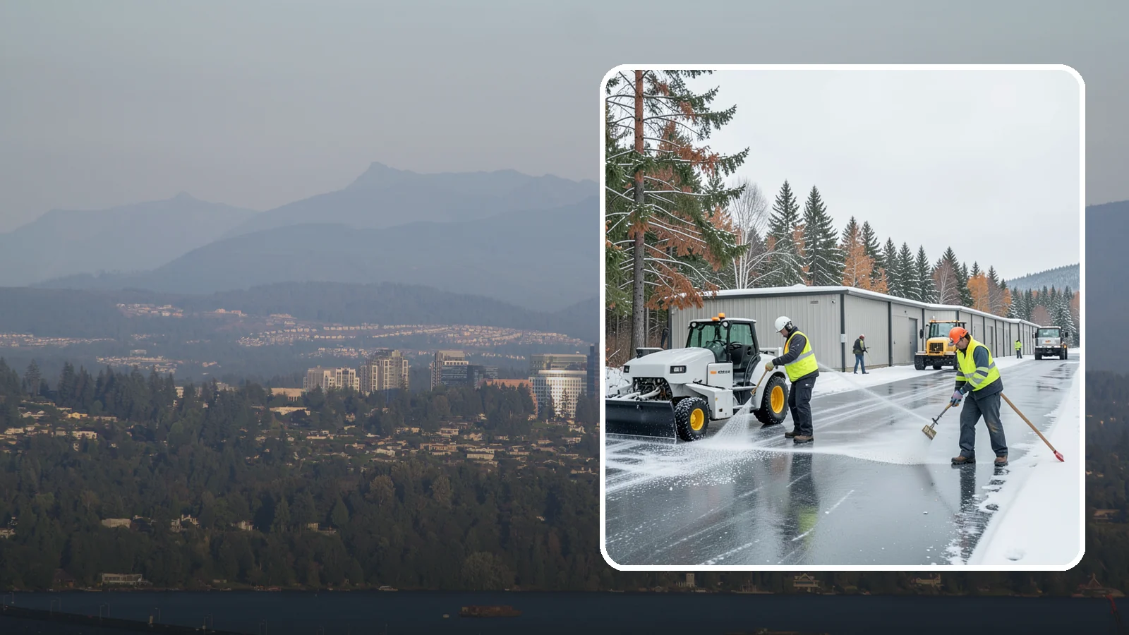 Self-Storage Facility Deicing in Medina, King County, WA - Deicing for self-storage facilities, keeping drive aisles, unit approaches, and office entrances safe for customers hauling...