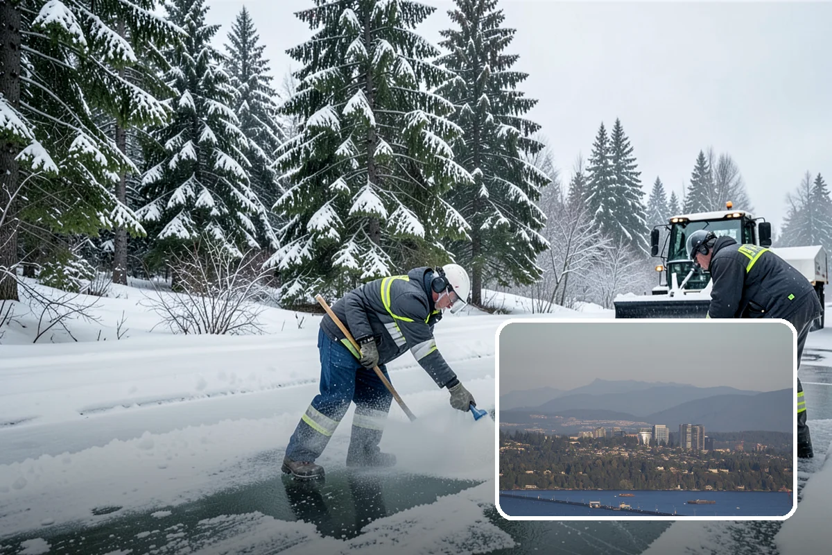Self-Storage Facility Deicing in Medina, King County, WA - Keeps customers safe hauling carts to storage units