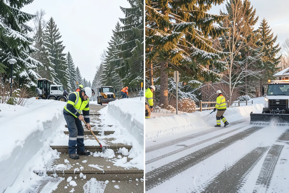 Self-Storage Facility Deicing in Medina, King County, WA - Map drive aisles, busy unit rows, and the office entrance