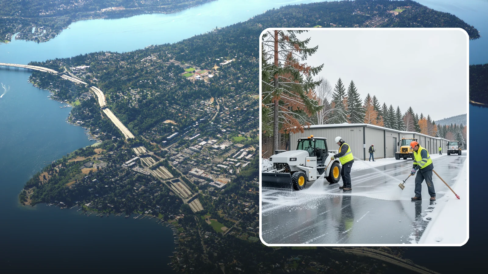 Self-Storage Facility Deicing in Mercer Island, King County, WA - Deicing for self-storage facilities, keeping drive aisles, unit approaches, and office entrances safe for customers hauling...