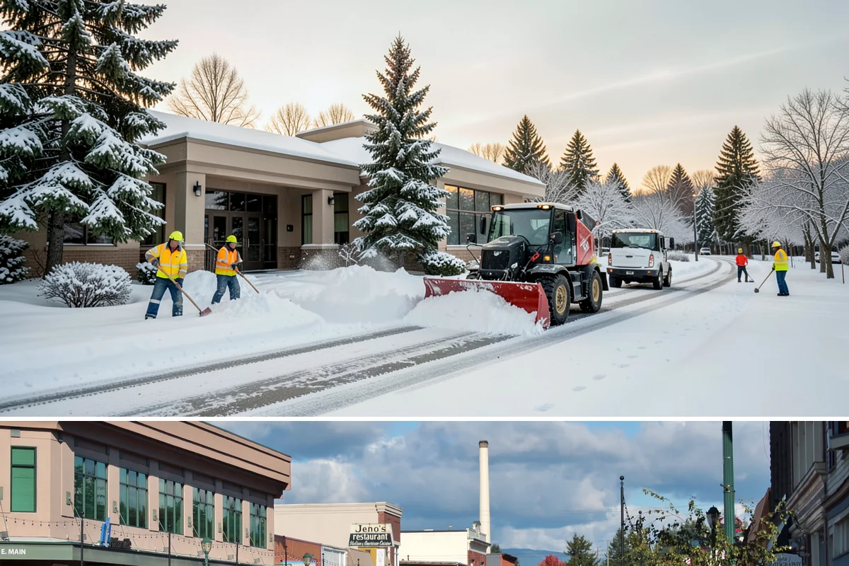 Self-Storage Facility Deicing in Monroe, Snohomish County, WA - Deicing runs through winter, with added attention during freezing-rain events that glaze the facility's exposed drive aisles...