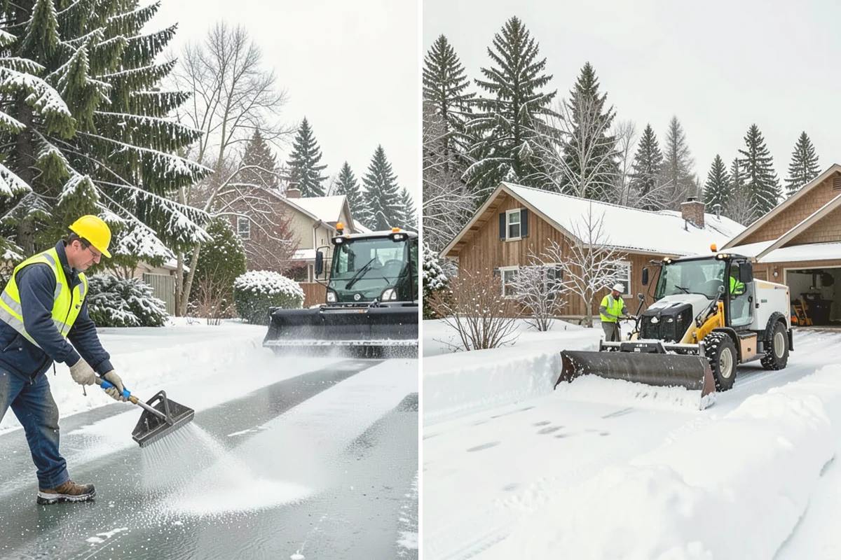 Self-Storage Facility Deicing in Mount Vernon, Skagit County, WA - Map drive aisles, busy unit rows, and the office entrance
