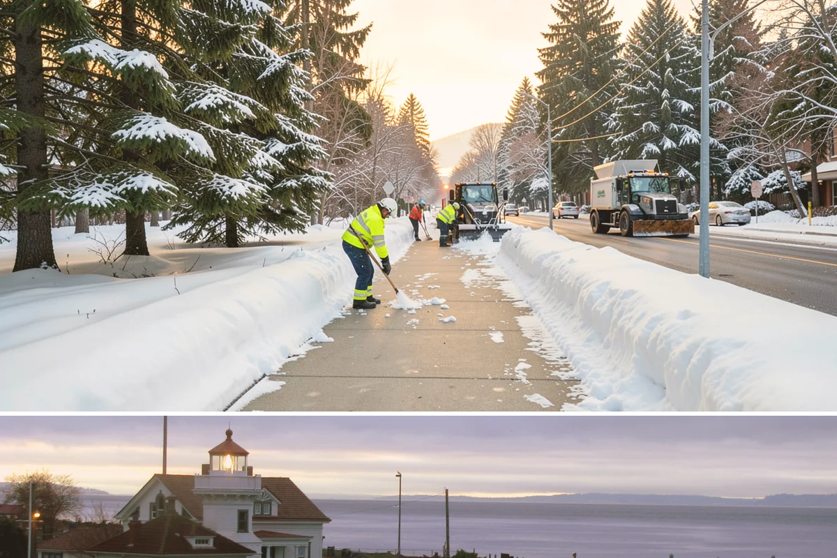 Self-Storage Facility Deicing in Mukilteo, Snohomish County, WA - Deicing runs through winter, with added attention during freezing-rain events that glaze the facility's exposed drive aisles...