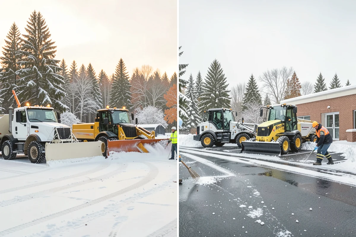 Self-Storage Facility Deicing in North Bend, King County, WA - Map drive aisles, busy unit rows, and the office entrance