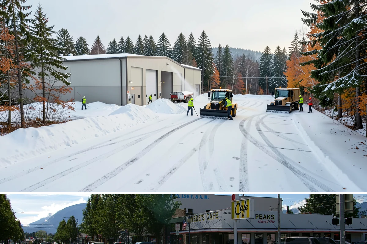 Self-Storage Facility Deicing in North Bend, King County, WA - Deicing runs through winter, with added attention during freezing-rain events that glaze the facility's exposed drive aisles...