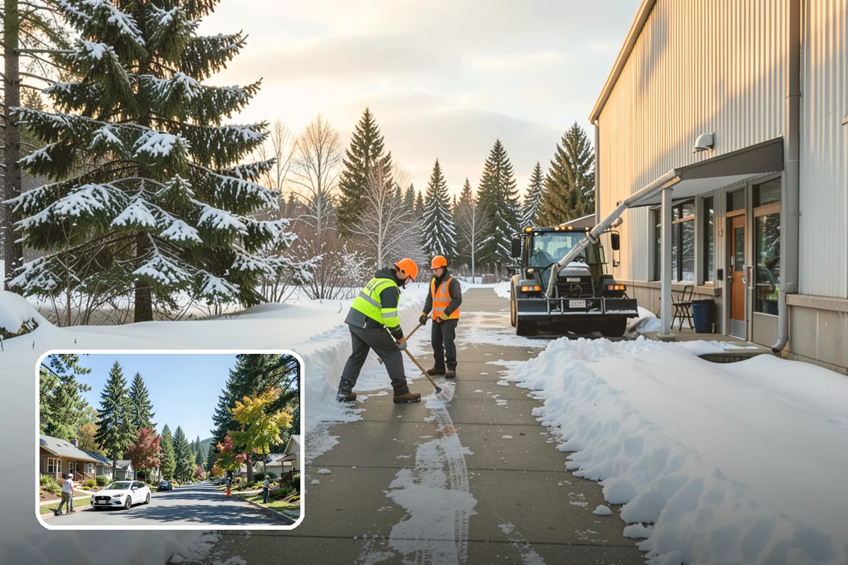 Self-Storage Facility Deicing in Orting, Pierce County, WA - Keeps customers safe hauling carts to storage units