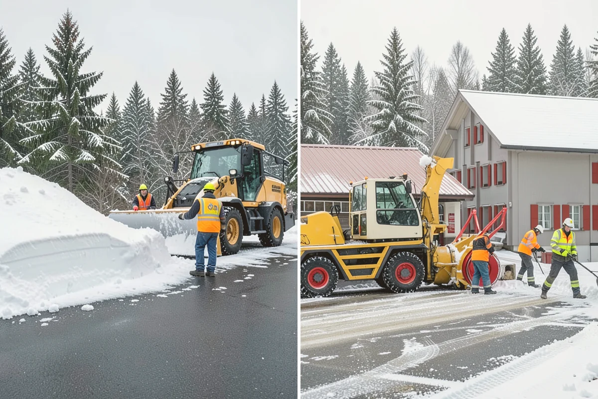 Self-Storage Facility Deicing in Orting, Pierce County, WA - Map drive aisles, busy unit rows, and the office entrance