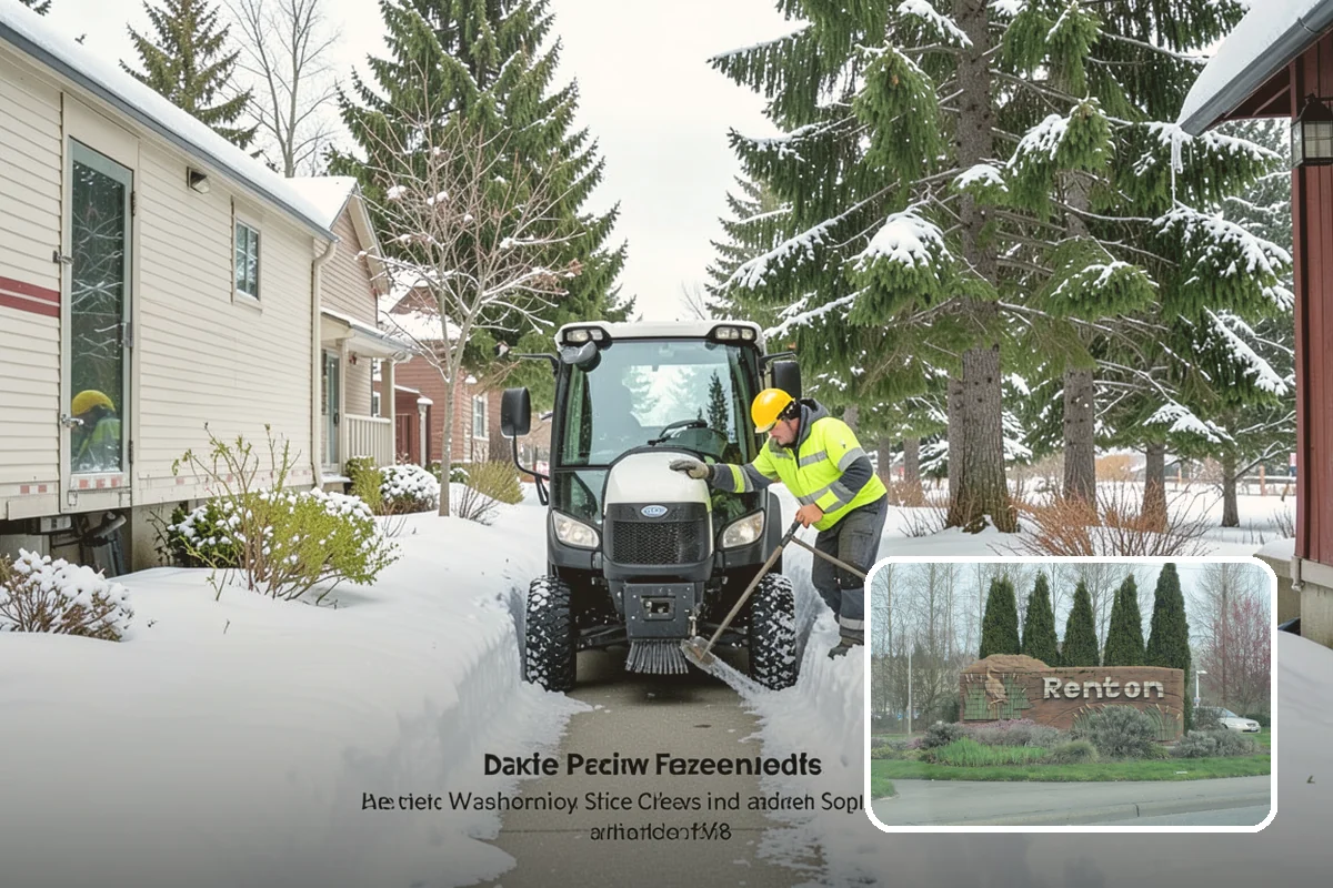Self-Storage Facility Deicing in Renton, King County, WA - Keeps customers safe hauling carts to storage units