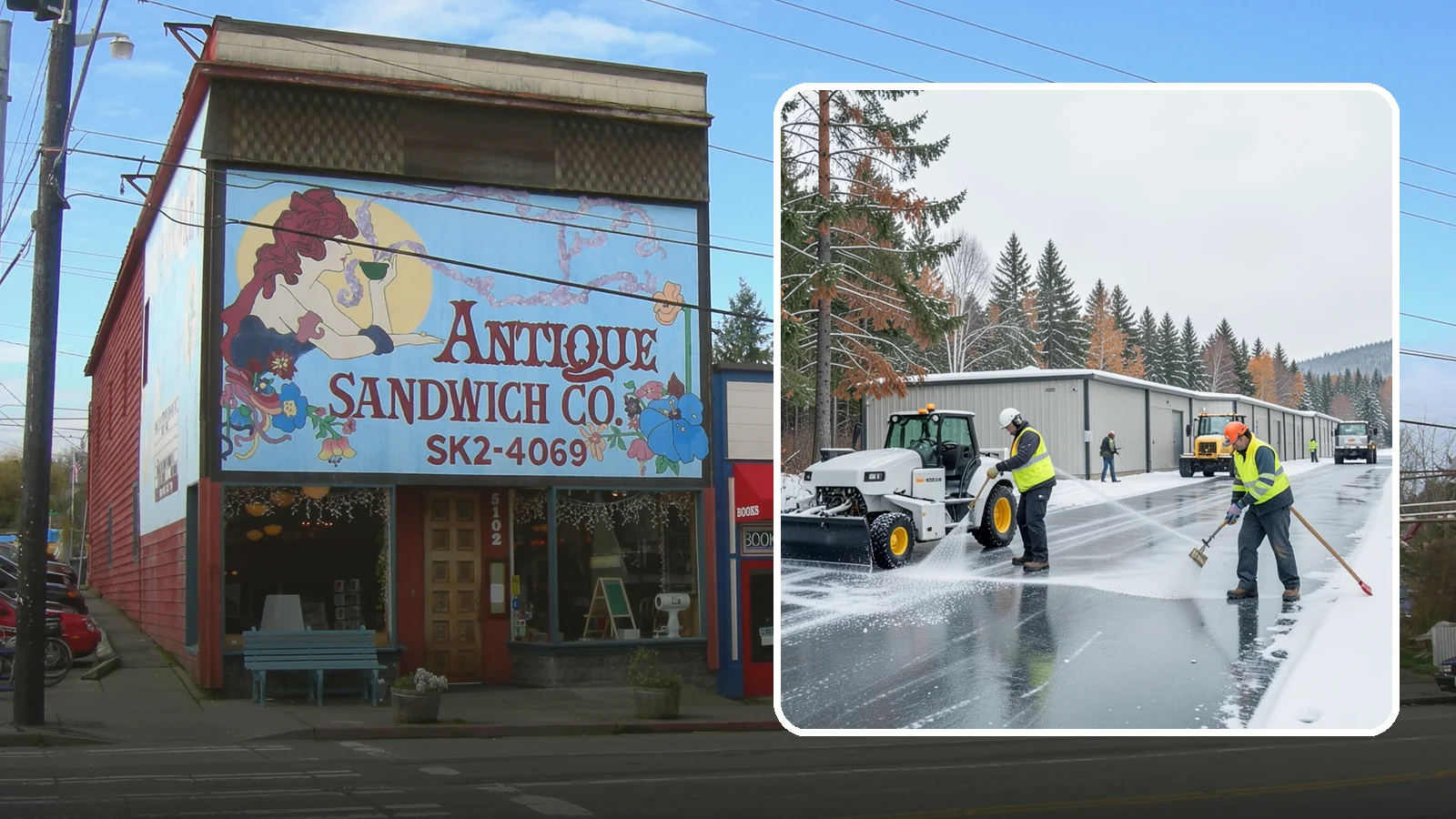 Self-Storage Facility Deicing in Ruston, Pierce County, WA - Deicing for self-storage facilities, keeping drive aisles, unit approaches, and office entrances safe for customers hauling...