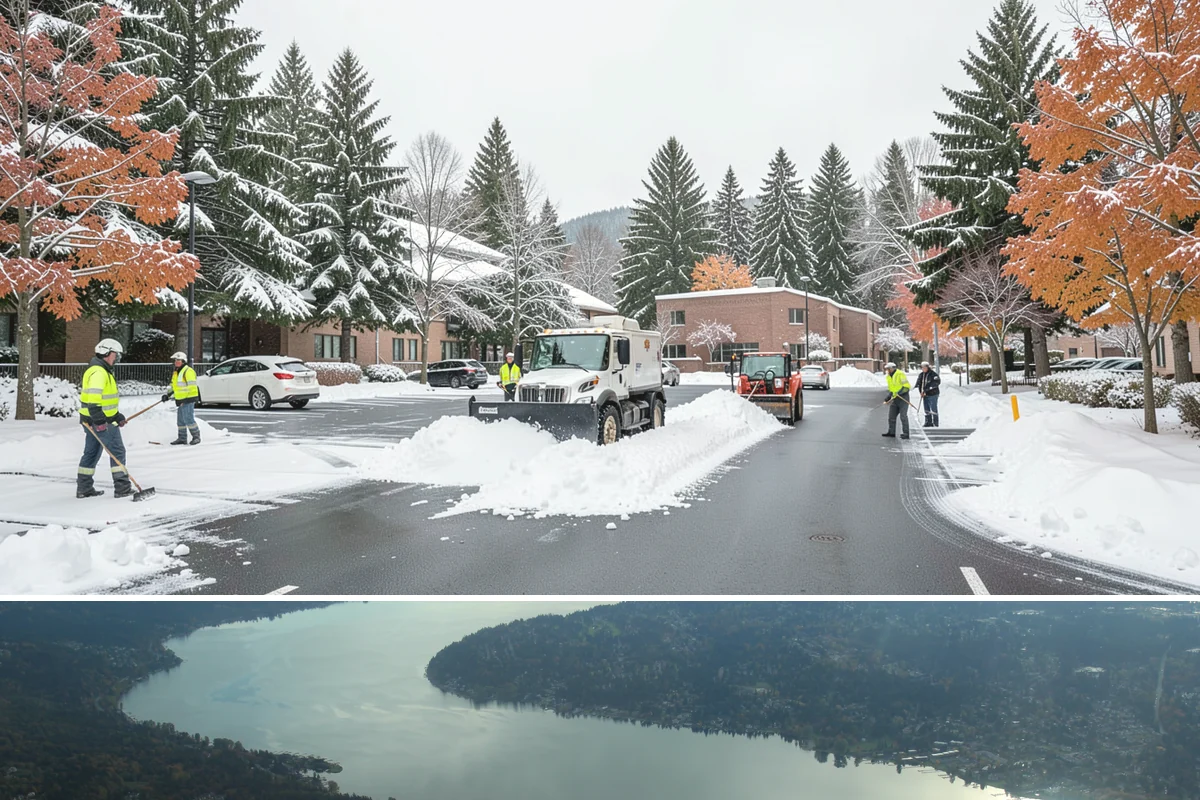 Self-Storage Facility Deicing in Sammamish, King County, WA - Deicing runs through winter, with added attention during freezing-rain events that glaze the facility's exposed drive aisles...
