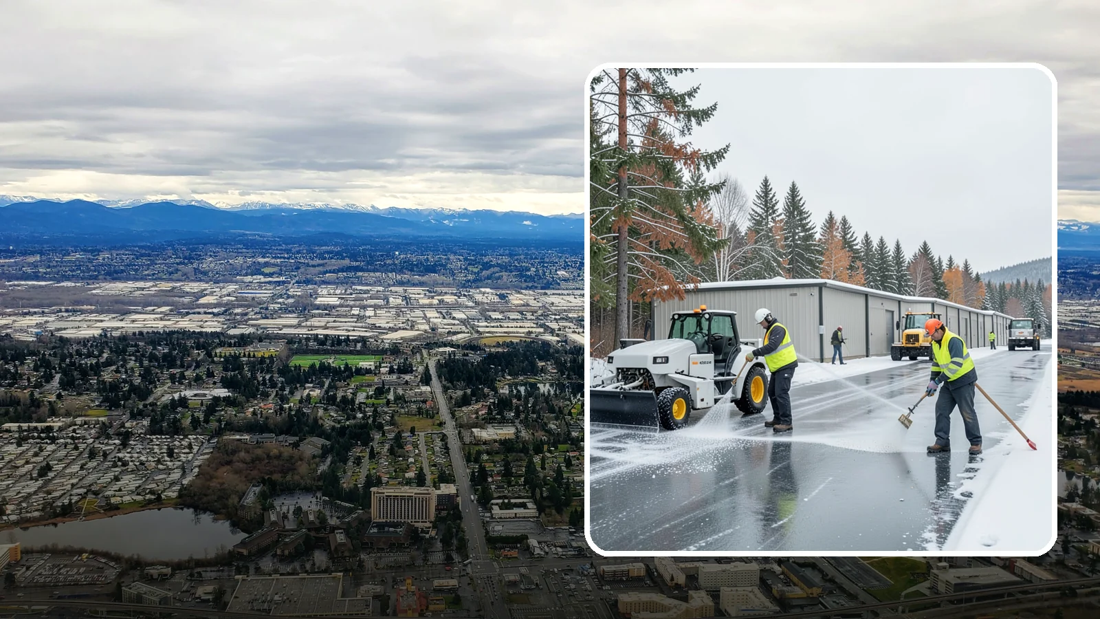 Self-Storage Facility Deicing in SeaTac, King County, WA - Deicing for self-storage facilities, keeping drive aisles, unit approaches, and office entrances safe for customers hauling...
