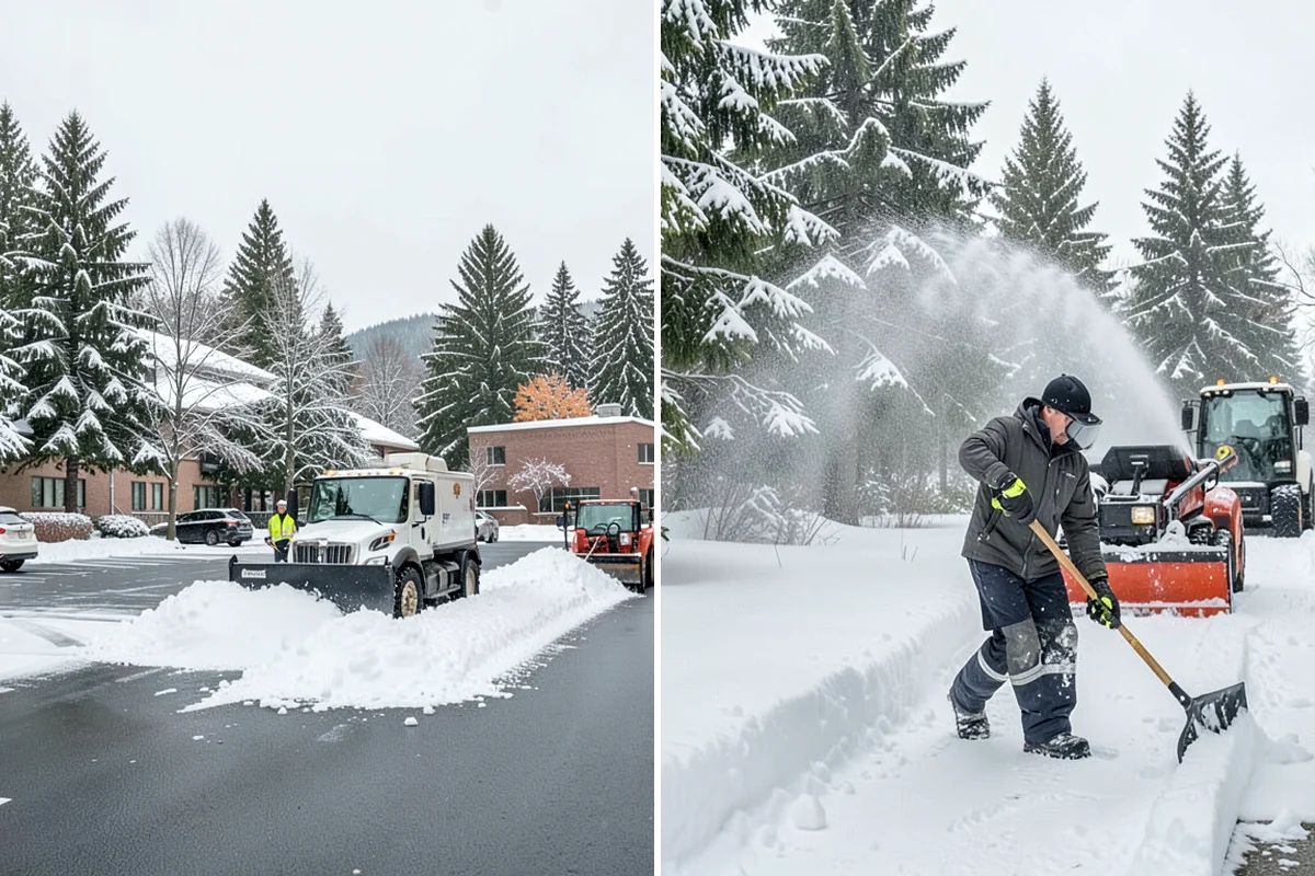 Self-Storage Facility Deicing in SeaTac, King County, WA - Map drive aisles, busy unit rows, and the office entrance