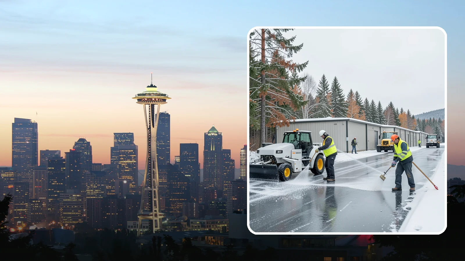 Self-Storage Facility Deicing in Seattle, King County, WA - Deicing for self-storage facilities, keeping drive aisles, unit approaches, and office entrances safe for customers hauling...