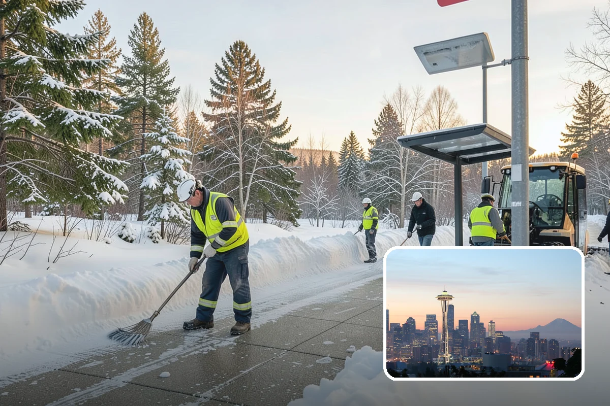 Self-Storage Facility Deicing in Seattle, King County, WA - Keeps customers safe hauling carts to storage units