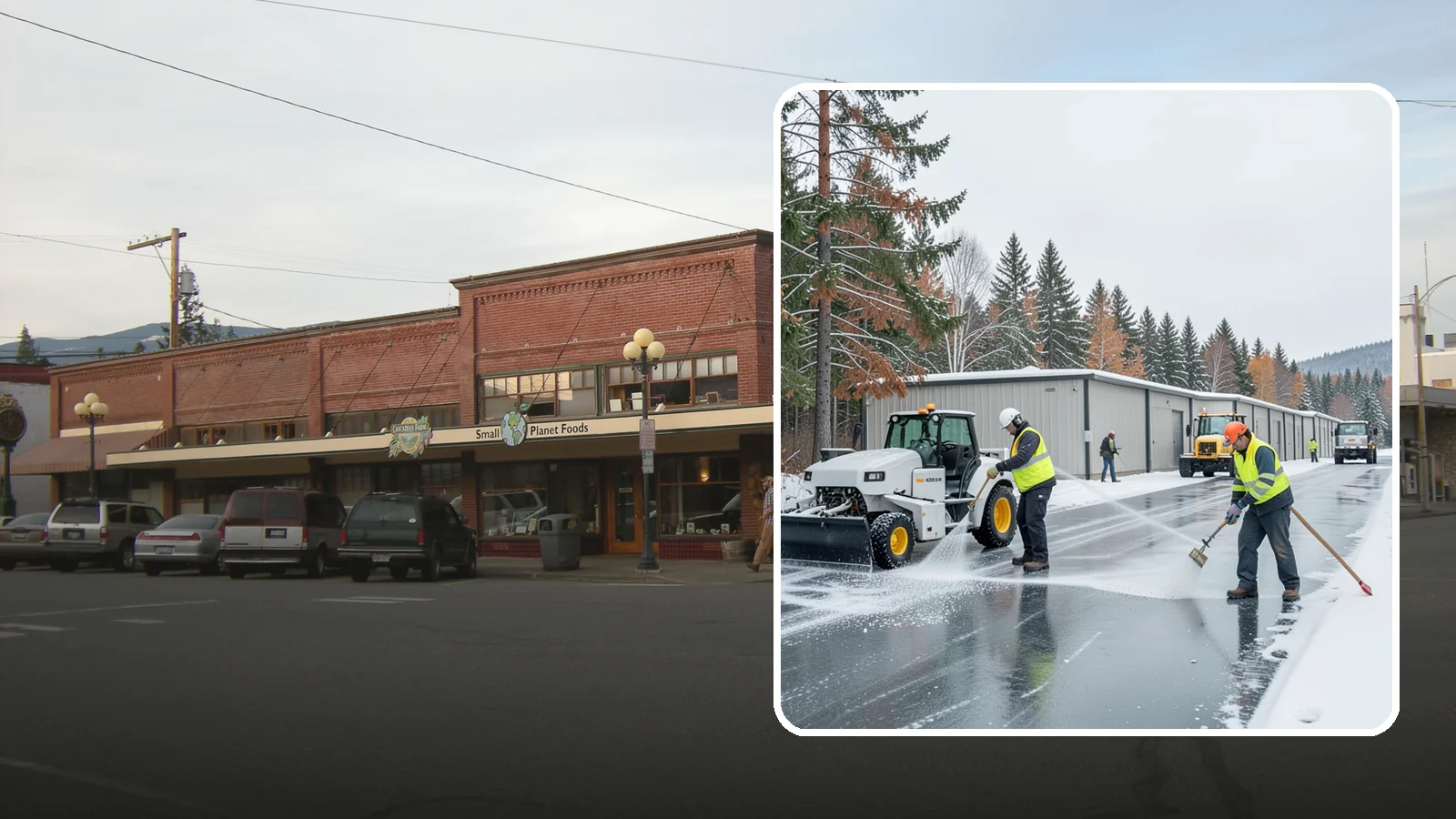 Self-Storage Facility Deicing in Sedro-Woolley, Skagit County, WA - Deicing for self-storage facilities, keeping drive aisles, unit approaches, and office entrances safe for customers hauling...