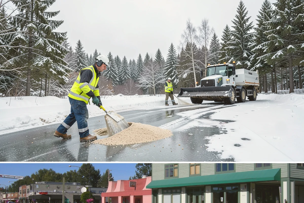 Self-Storage Facility Deicing in Snoqualmie, King County, WA - Deicing runs through winter, with added attention during freezing-rain events that glaze the facility's exposed drive aisles...
