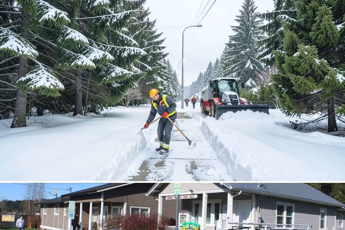 Self-Storage Facility Deicing in South Prairie, Pierce County, WA - Deicing runs through winter, with added attention during freezing-rain events that glaze the facility's exposed drive aisles...
