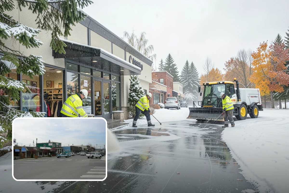 Self-Storage Facility Deicing in Stanwood, Snohomish County, WA - Keeps customers safe hauling carts to storage units