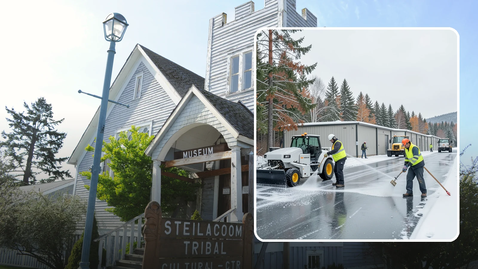 Self-Storage Facility Deicing in Steilacoom, Pierce County, WA - Deicing for self-storage facilities, keeping drive aisles, unit approaches, and office entrances safe for customers hauling...