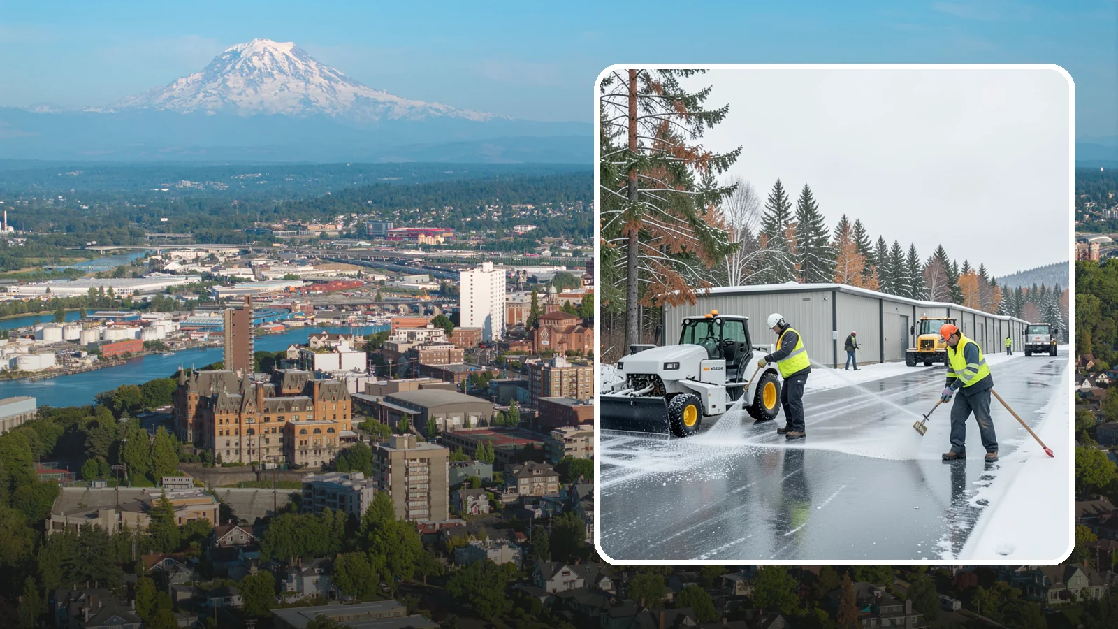 Self-Storage Facility Deicing in Tacoma, Pierce County, WA - Deicing for self-storage facilities, keeping drive aisles, unit approaches, and office entrances safe for customers hauling...