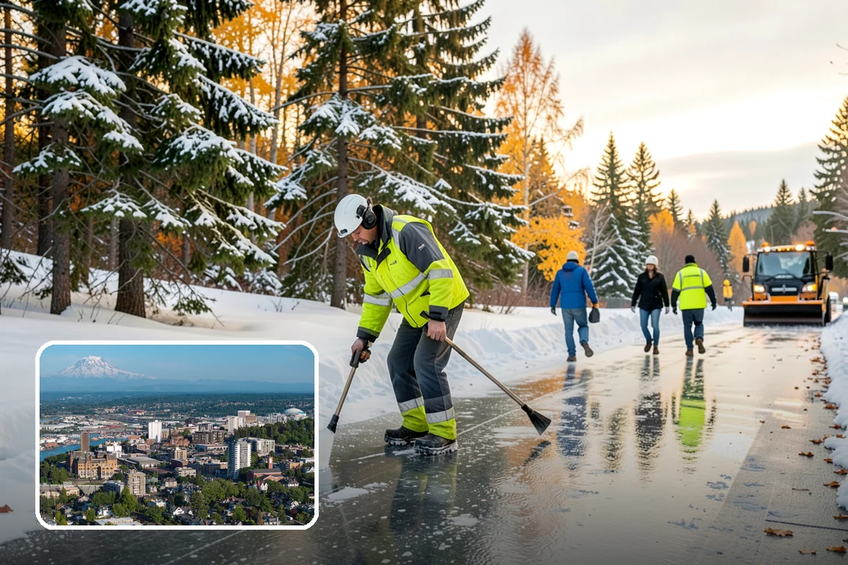 Self-Storage Facility Deicing in Tacoma, Pierce County, WA - Keeps customers safe hauling carts to storage units