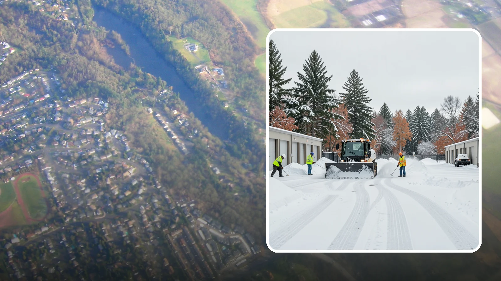 Self-Storage Facility Parking Lot Snow Removal in Algona, King County, WA - We clear self-storage drive aisles and gate approaches so Western Washington customers reach their units through winter.