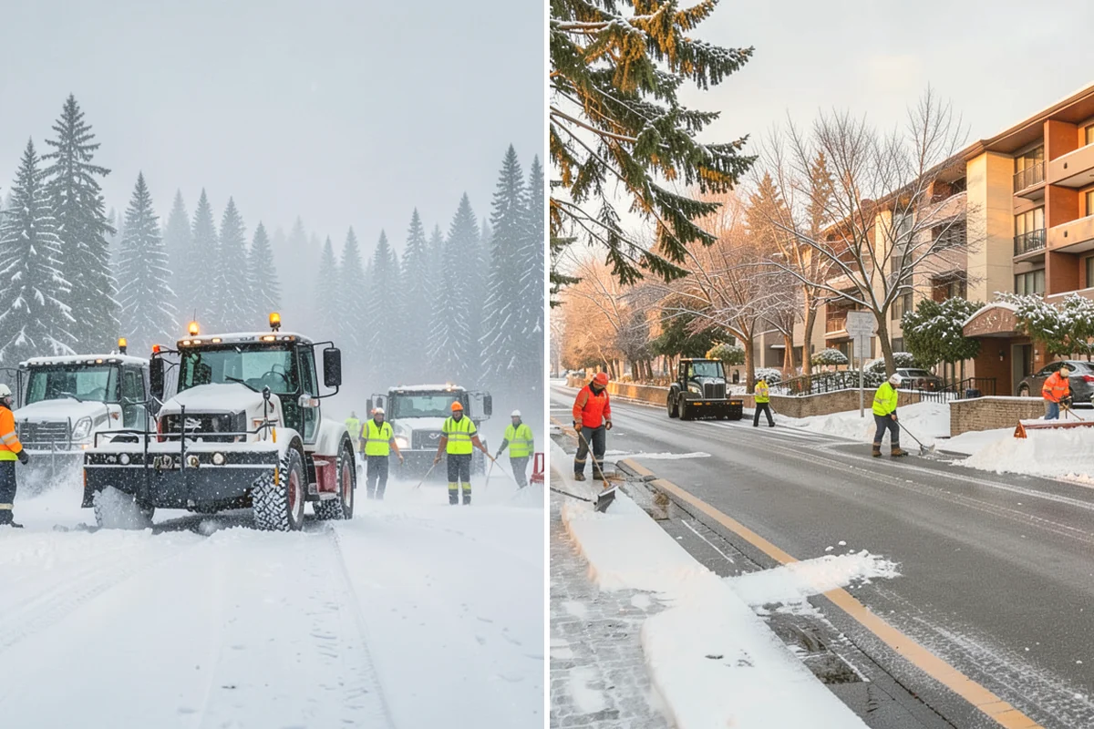 Self-Storage Facility Parking Lot Snow Removal in Algona, King County, WA - Map drive aisles, the gate approach, and loading zones