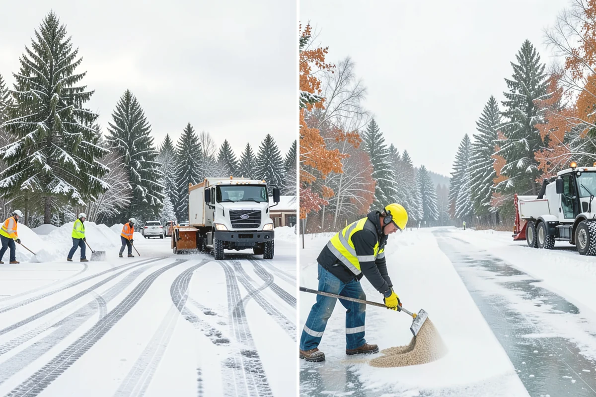 Self-Storage Facility Parking Lot Snow Removal in Anacortes, Skagit County, WA - Map drive aisles, the gate approach, and loading zones